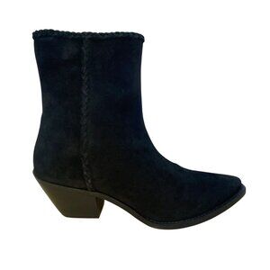 Coconuts By Matisse Women’s Black Leather Side Zipper Heeled Ankle Boots Size 6M